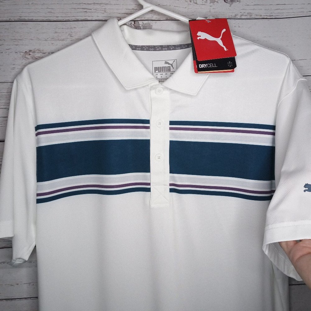 PUMA PERFORMANCE FIT MEN'S SZ MEDIUM POLO - Picture 4 of 5